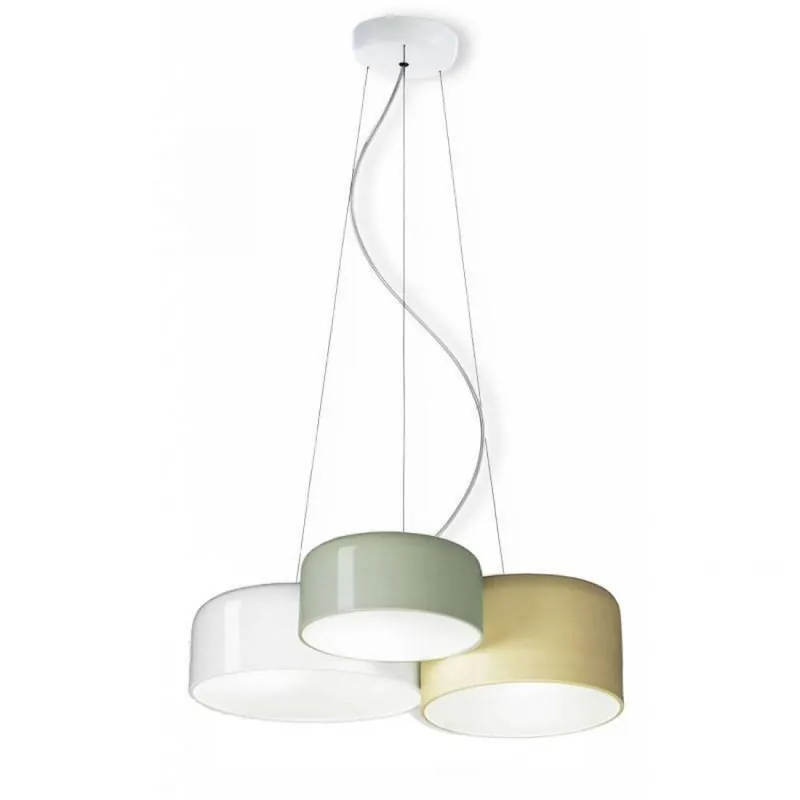 Alta Calidad Lámpara colgante Pot 5xE27 Ø60cm color - Ole Blanco-Beige-Oliva