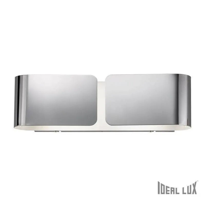 Aplique de pared Clip 2L E27 cromo - Ideal Lux Pequeño Precio Rebajado