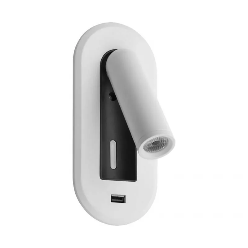 Aplique empotrable Palace lectura LED + USB - MDC Blanco Garantía De Devolución De Dinero