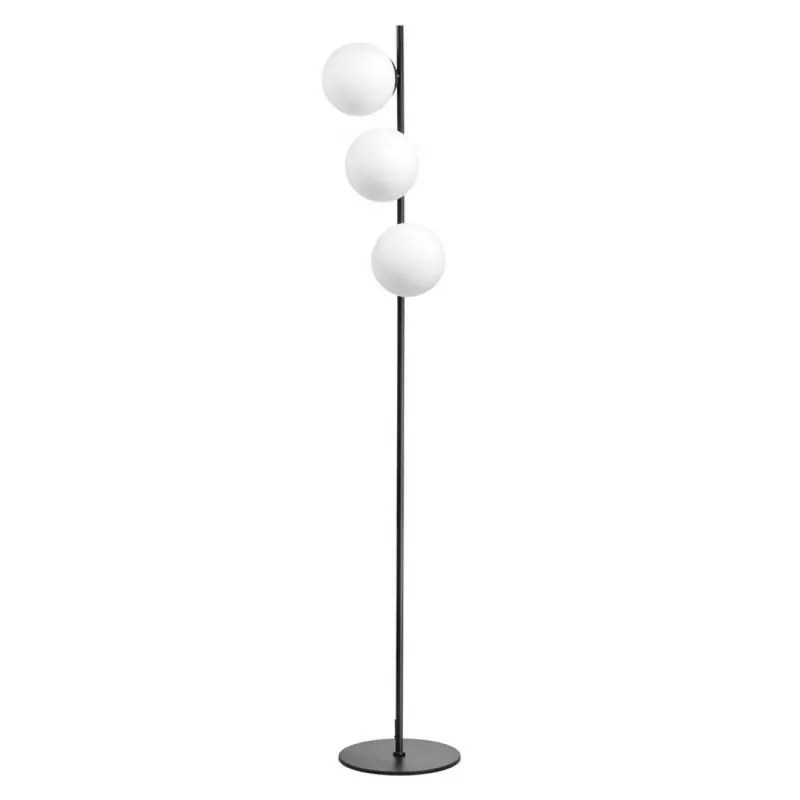 Lámpara de pie Rondo 3L E27 cristal - MDC Negro Oferta Limitada