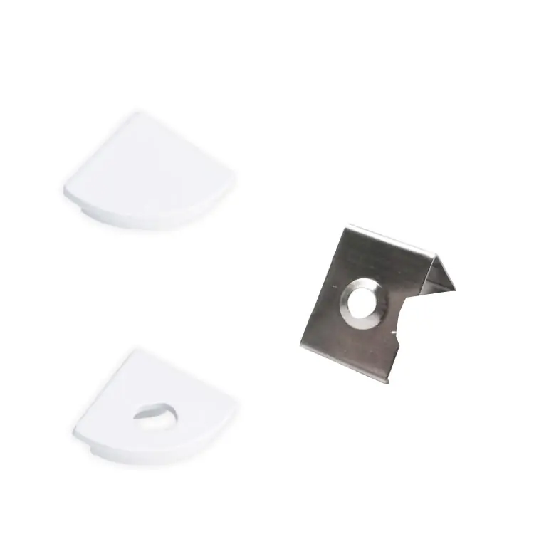Stock Limitado Kit de 2 tapas y 2 clips para perfil de aluminio, PER-03-2M