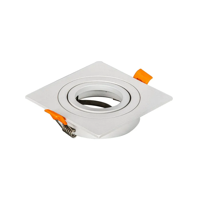 Spot Cuadrado Blanco Ajustable sin soporte para lámpara GU10 91x91mm Barato