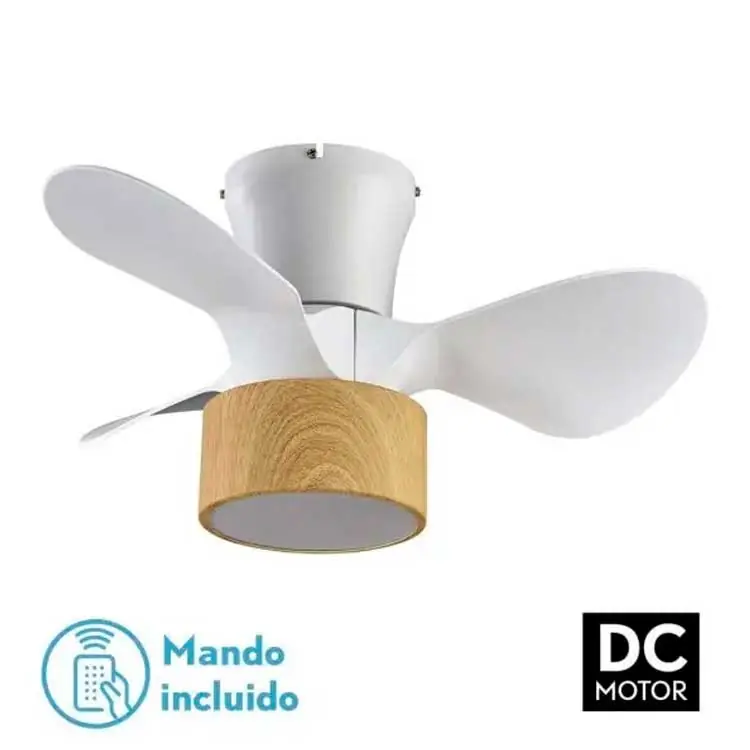 Precio Bajo Ventilador de techo DC 24W Kos Blanco y Haya