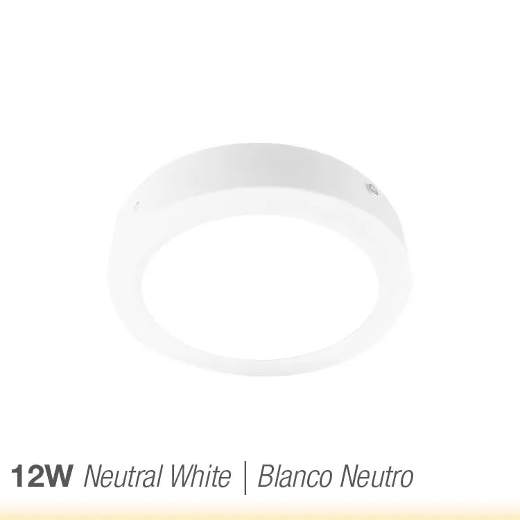 Plafón LED redondo blanco de 17cm 12W 900lm blanco Neutro, aplicar Súper Precio