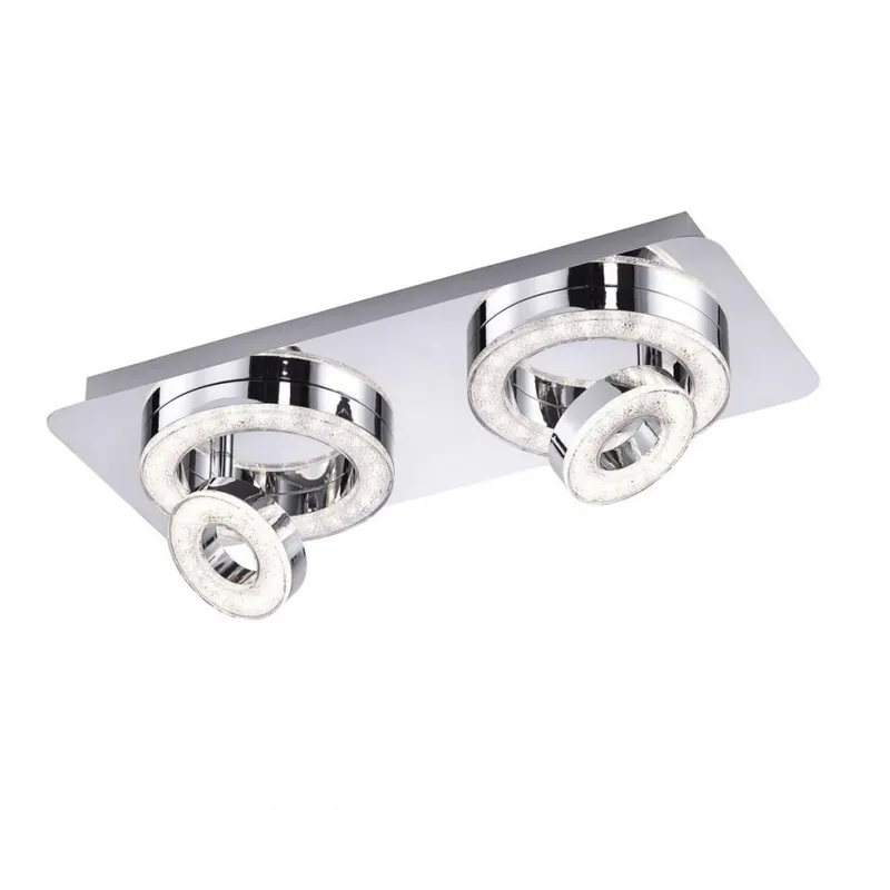 Compra Hoy Leuchten Direkt 14521-17 - Plafón LED TIM 2xLED/2,8W/230V + 2xLED/3,1W