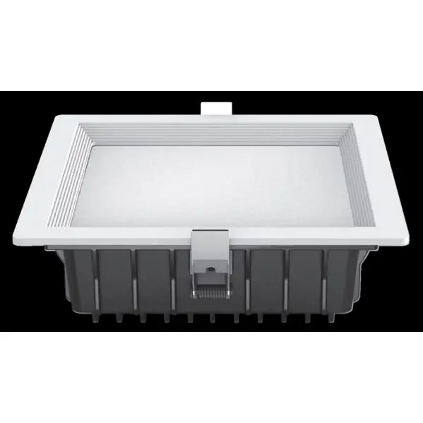 Promoción Downlight Led Intego Pro Cuad. 32w 1880lm 7x22x22 Cm Blanco 6400k Corte 19x19 Cm