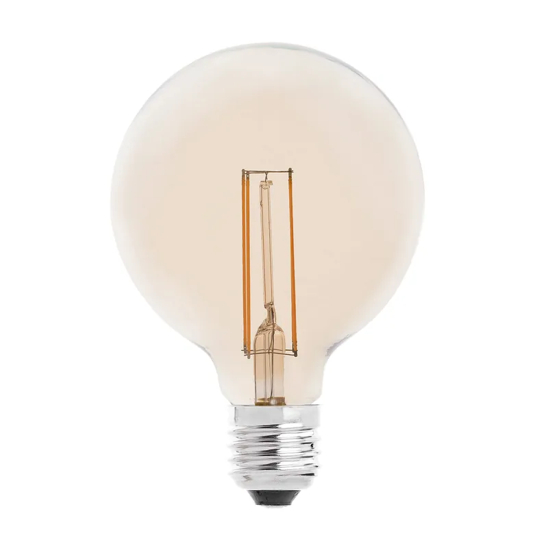 Bombilla GLOBO FILAMENTO LED ÁMBAR E27 4W 2200K Oferta Flash