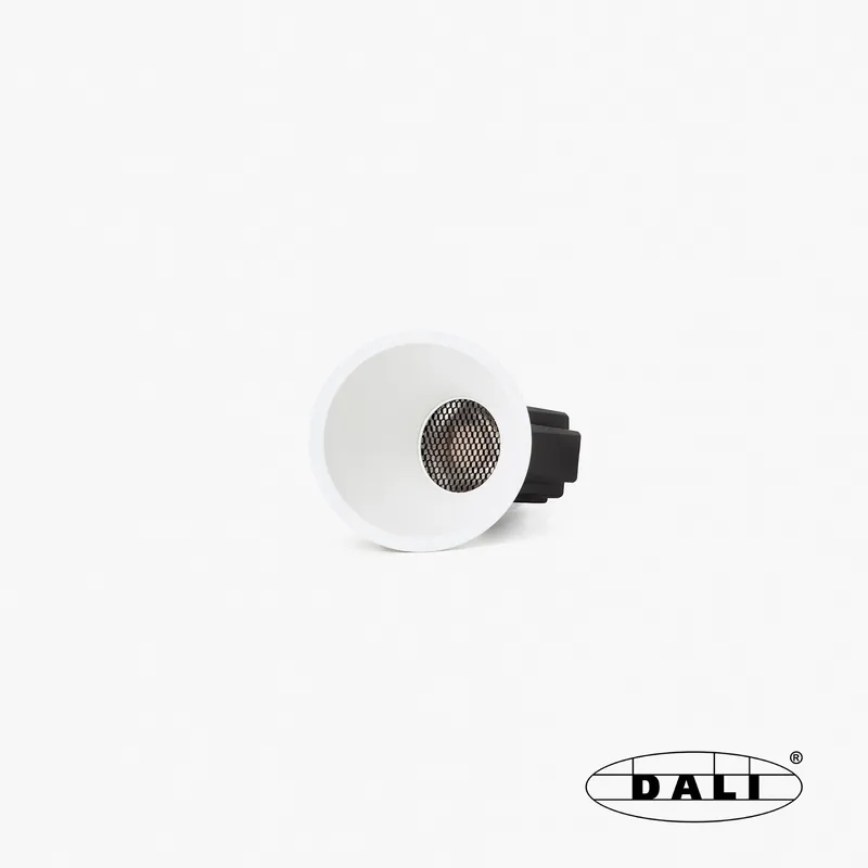 Imprescindible (Must-Have) TULIPA downlight empotrable blanco asimétrico 10W 55° 3000K CRI90 DALI