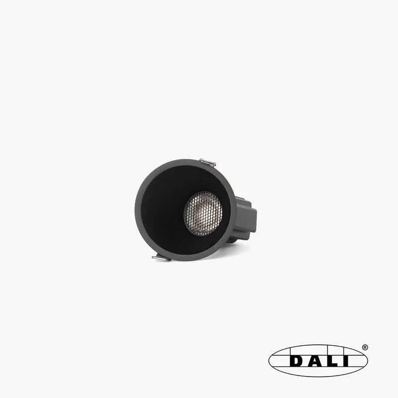 Envío Exprés TULIPA downlight empotrable negro asimétrico 10W 15° 2700K CRI90 DALI