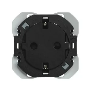 BASE DE ENCHUFE SIMON 270 CLEAN SCHUKO NEGRO MATE Envío Inmediato