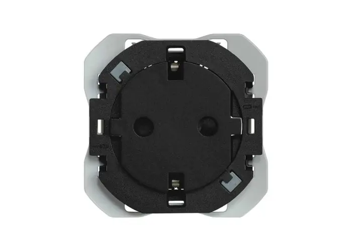 BASE DE ENCHUFE SIMON 270 CLEAN SCHUKO NEGRO MATE Envío Inmediato