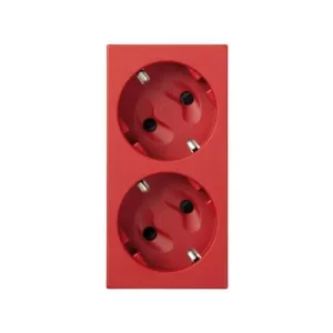 Disponible Ahora BASE ENCHUFE SIMON 500 CIMA DOBLE SCHUKO POR CORTE SIN LED ROJO