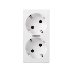 BASE ENCHUFE SIMON 500 CIMA DOBLE SCHUKO POR CORTE CON LED BLANCO Barato