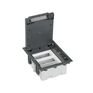 CAJA SUELO SIMON 500 CIMA CON 3 MÓDULOS 90mm GRIS Económico