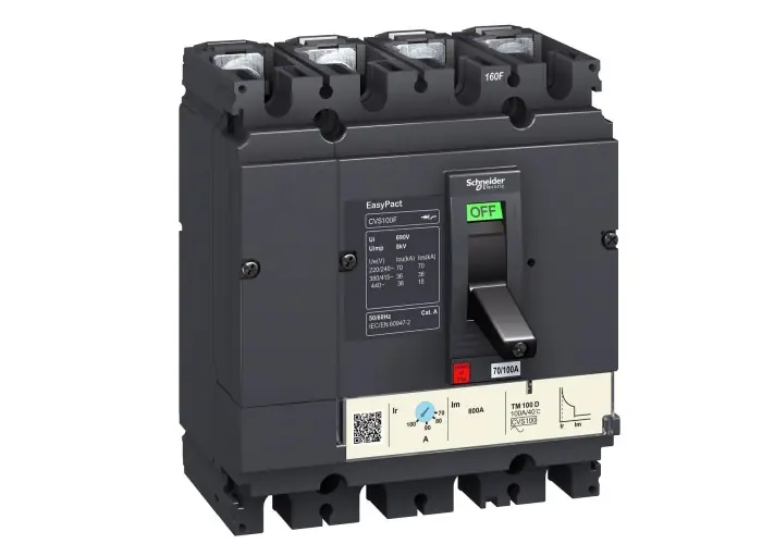INTERRUPTOR AUTOMÁTICO CVS100B TETRAPOLAR 25kA TM100D Descuento
