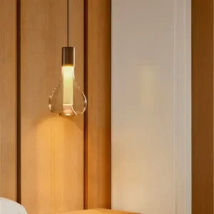 Lámpara Colgante Eris - LZF - Lámpara de techo LED, diseño en vidrio y madera Venta Final