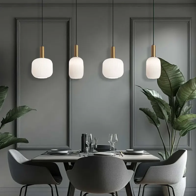 A Buen Precio LÁMPARA DE TECHO 4 LUCES TULIPAS BLANCO OPAL E27 SHELBY