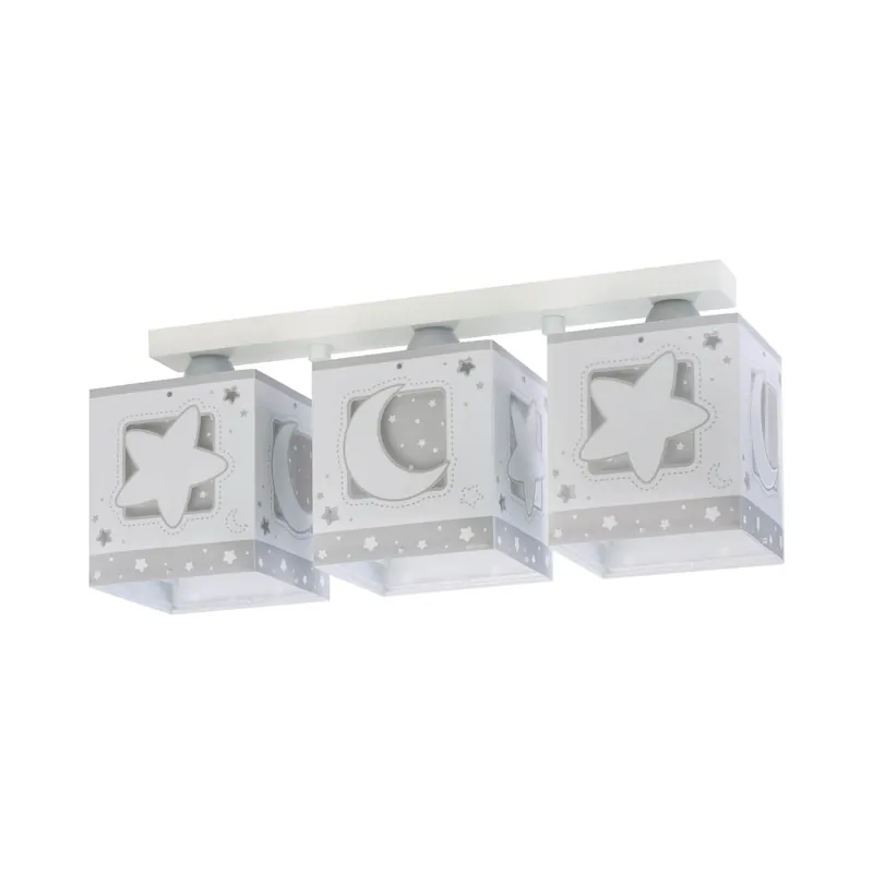 PLAFÓN 3 LUCES LUNA GRIS Oferta