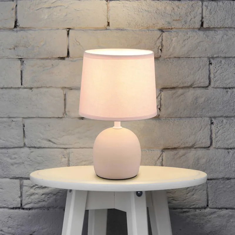 LÁMPARA DE MESA CERÁMICA BEIGE KUBRA Oferta