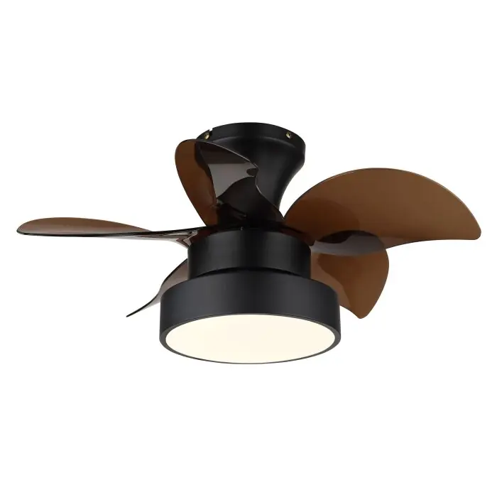 Últimas Unidades Lámparas Globo Lighting Kari lámpara ventilador de techo LED Marrón, Negro, 1 luz, Mando a distancia
