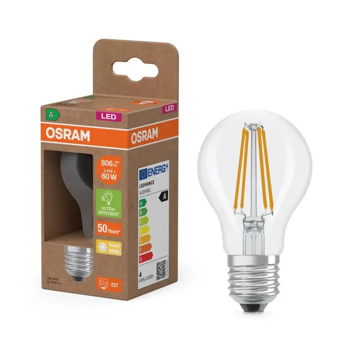 Barato Lámparas Osram E27 3.8 Watt blanco cálido 806 Lumen