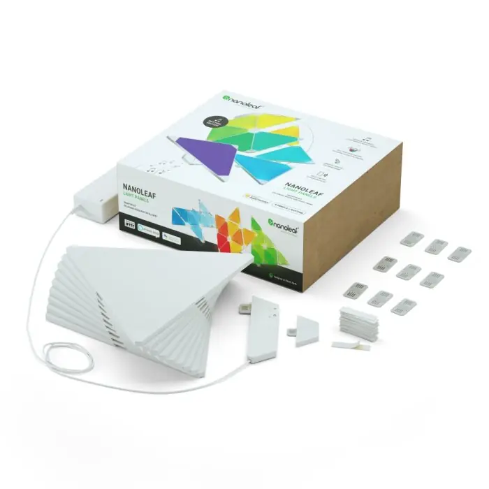 Stock Limitado nanoleaf Rhythm Starter Kit Aplique LED Blanca, 1 luz, Mando a distancia, Cambia de color