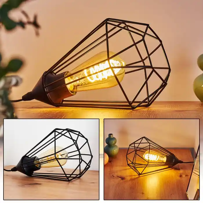 Cenova Lámpara de mesa Negro, 1 luz Últimas Unidades