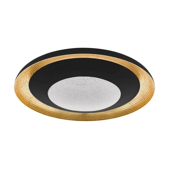 Marca Reconocida EGLO CANICOSA Lámpara de Techo LED dorado, Negro, 1 luz, Mando a distancia