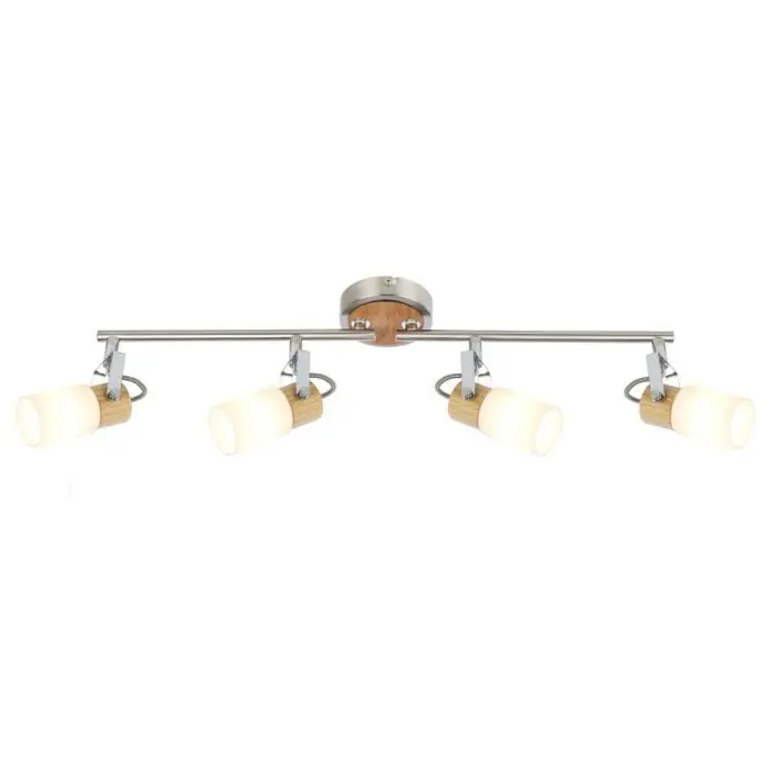 Envío Inmediato Globo Lámpara de techo LED Níquel-mate, 4 luces