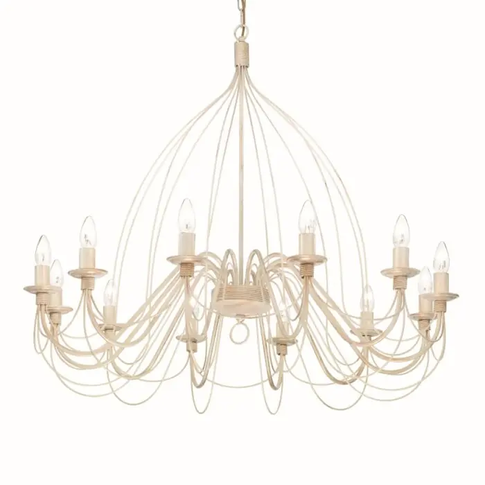 Oferta Ideal Lux CORTE Lámpara de araña Blanca, 12 luces
