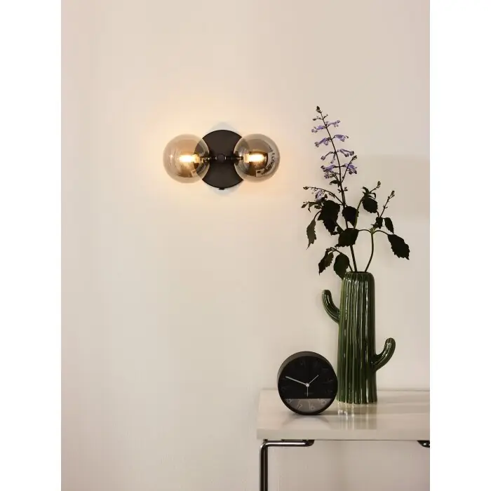 Lucide TYCHO Aplique Negro, 2 luces Ordena Ya