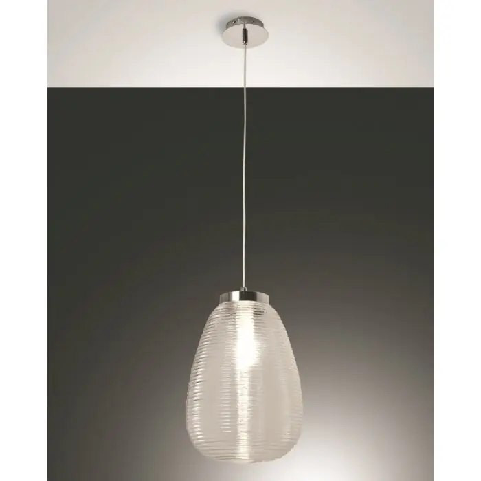 Bestseller Fabas Luce Cora Lámpara Colgante Cromo, 1 luz