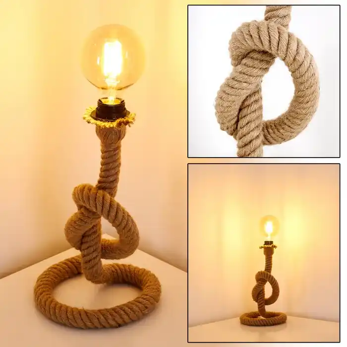 Pago Seguro Etowah Lámpara de Mesa Marrón, Negro, 1 luz
