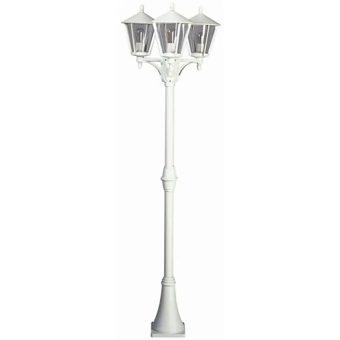 Albert 2046 Lámpara de pie para exterior Blanca, 3 luces Oferta Flash