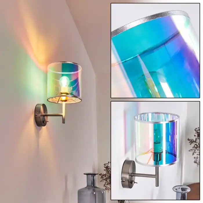 Rebajas Kaunas Aplique Níquel-mate, 1 luz