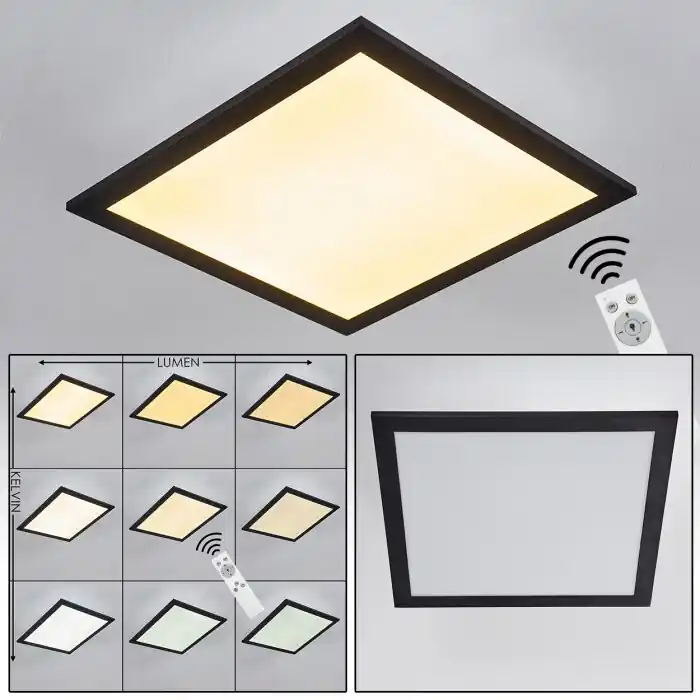 Essaouira Lámpara de Techo LED Negro, 1 luz, Mando a distancia Última Oportunidad