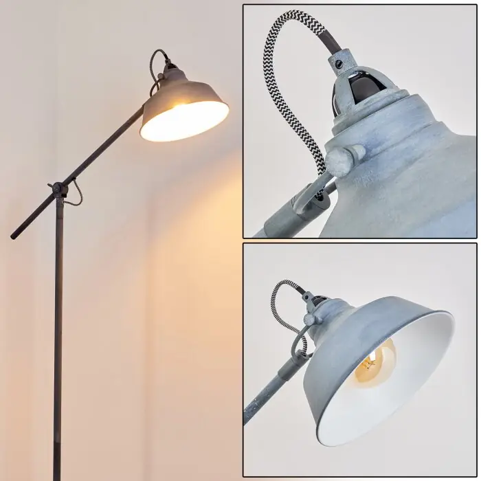 Luven Lámpara de Pie Gris, 1 luz Compra Hoy