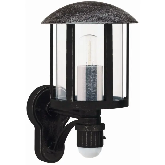 Albert 1836 Aplique para exterior Negro, Plata, 1 luz, Sensor de movimiento Envío Inmediato