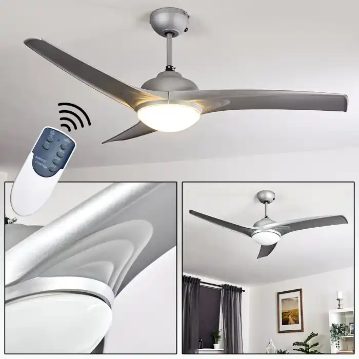 Sanford Ventilador de techo Plata, 1 luz, Mando a distancia Oferta Flash