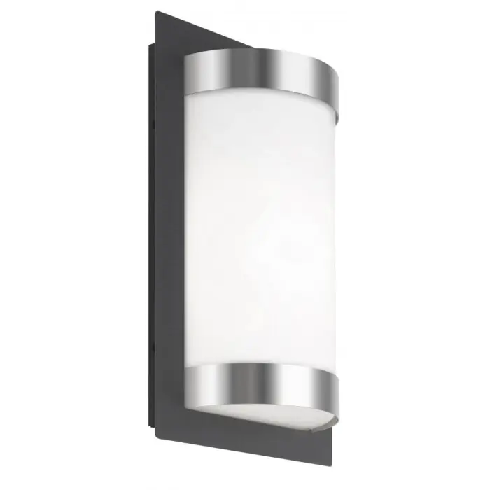 Promoción Exclusiva LCD Aplique para exterior Color acero inoxidable, Negro, 1 luz