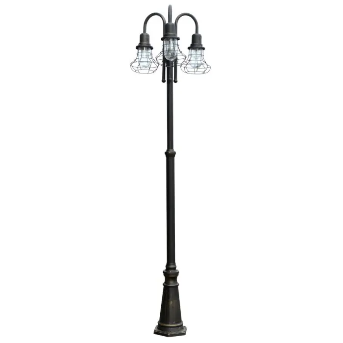 Disponible Ahora Lutec BIRD Lámpara de Pie Marrón, Marrón, oro, dorado, 3 luces