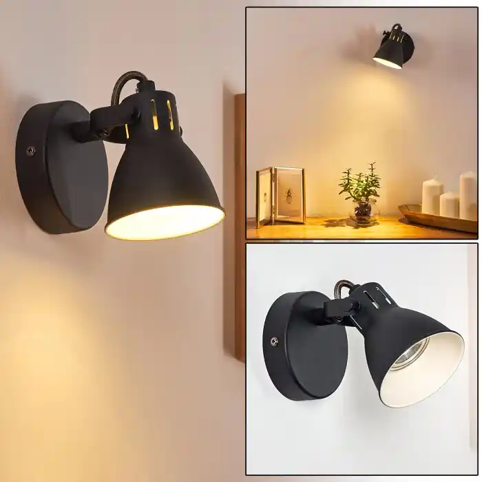 Rebajas Salinas Aplique Negro, 1 luz