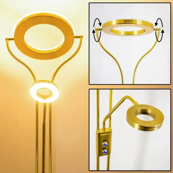 Donna Lámpara de pie LED Latón, 2 luces Popular