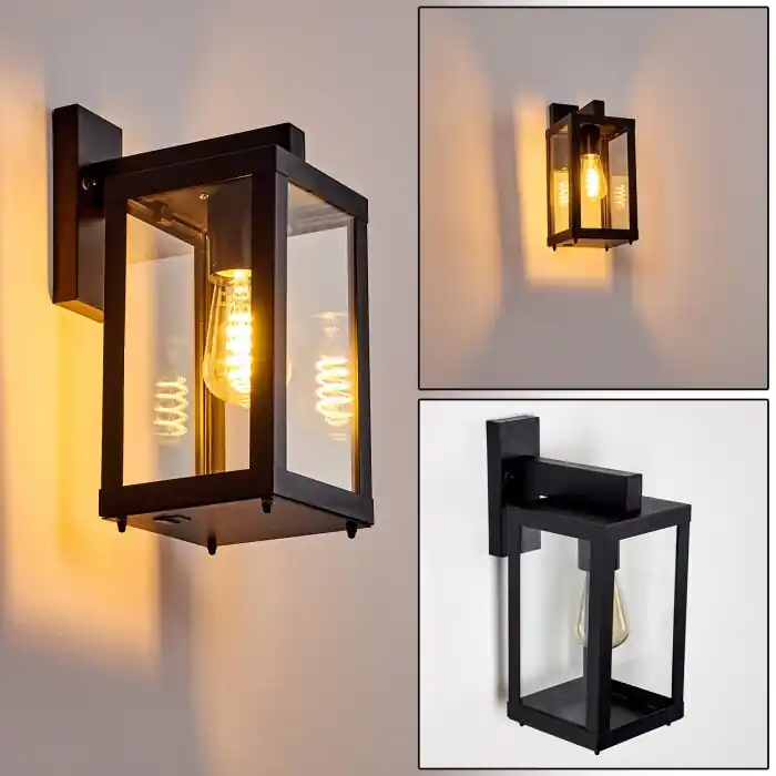 Tieva Aplique para exterior Negro, 1 luz Popular