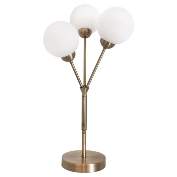 Promoción Exclusiva Lámpara de Mesa By Rydens 3some dorado, 3 luces