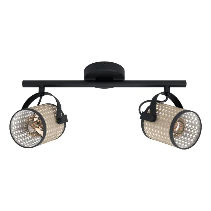 Precio De Fábrica Eglo RUSCOMB Lámpara de Techo Negro, 2 luces