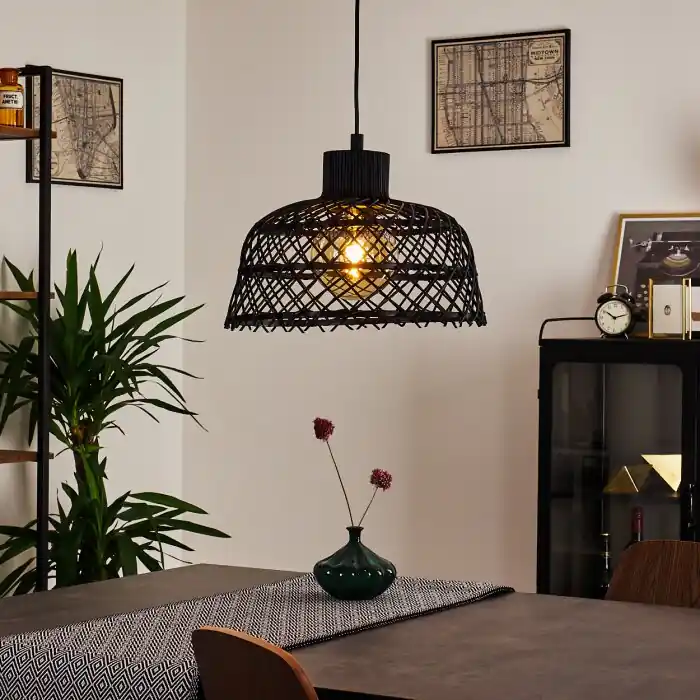 Novedad Muritinga Lámpara Colgante Negro, 1 luz