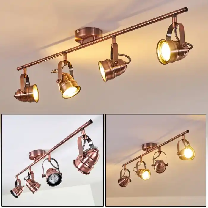 Aniak Lámpara de Techo LED Cobre, 4 luces Oferta Limitada