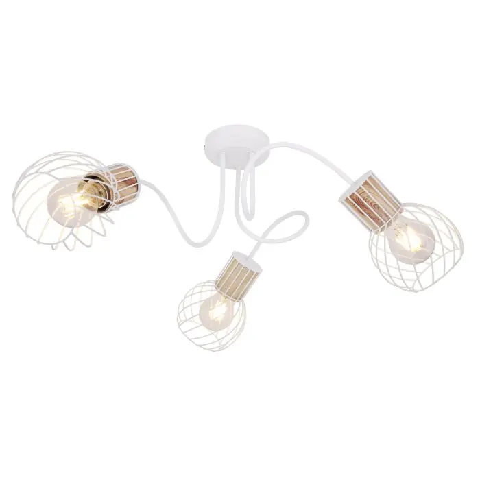 Globo LUISE Lámpara de Techo Blanca, 3 luces Favorito De Clientes