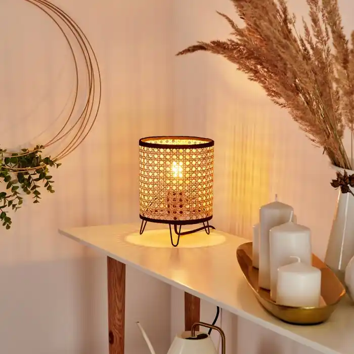 Jonas Lámpara de mesa Negro, 1 luz Marca Reconocida